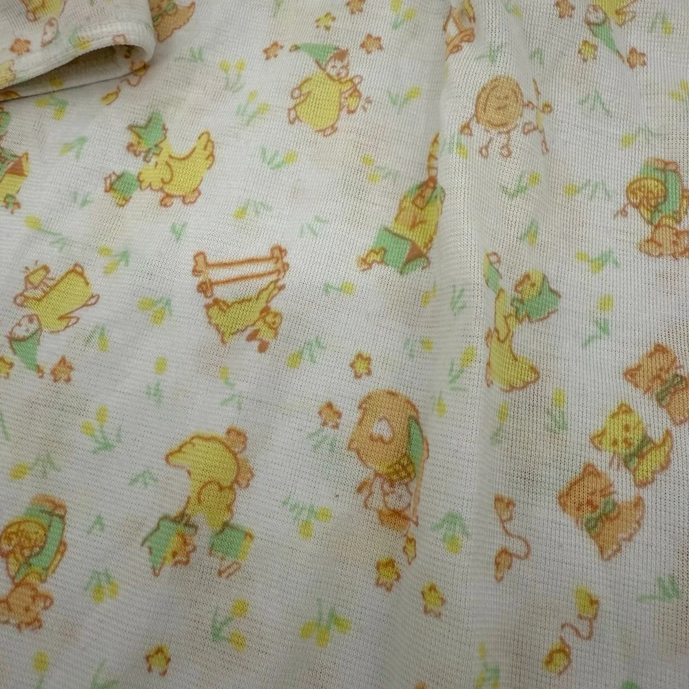 Baby‎ Girl Boy Vintage Carter's Layette Size Yellow Nursery Rhyme Sleep Gown